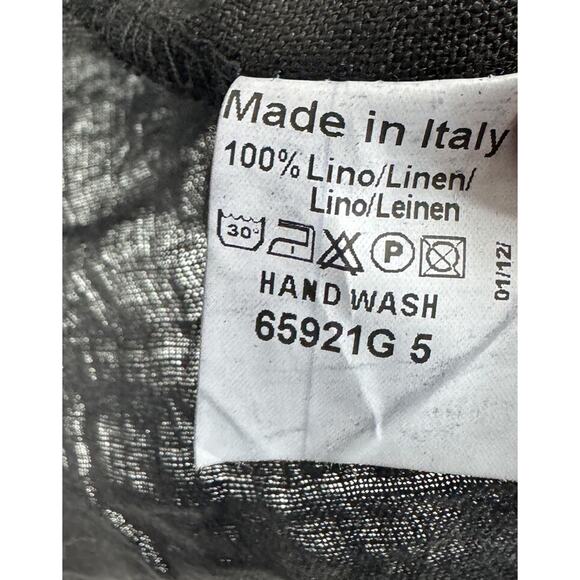 Made In Italy 100% Linen Lightweight Jacket Blazer Gold Metallic Tiger Print LG - Picture 6 of 7